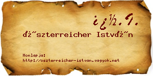 Öszterreicher István névjegykártya